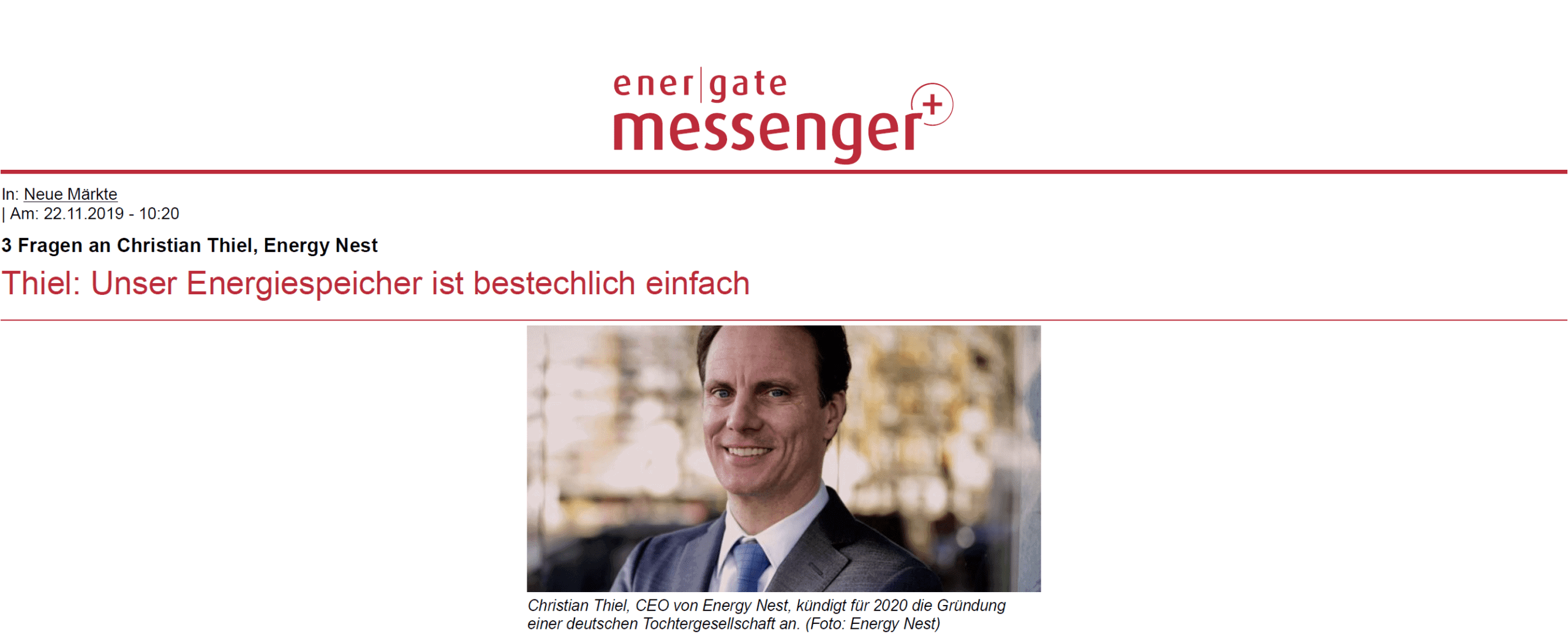 Das norwegische Unternehmen Energy Nest vertreibt einen neuartigen Energiespeicher, die "Thermische Batterie".