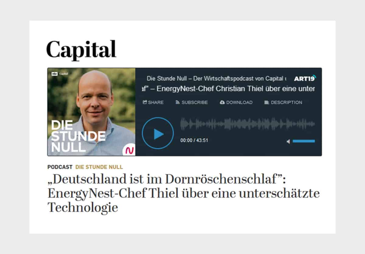 “If you take Germany as an example, 25% of emissions result from industrial process heat. And hardly anyone, basically nobody talks about these 25%.
