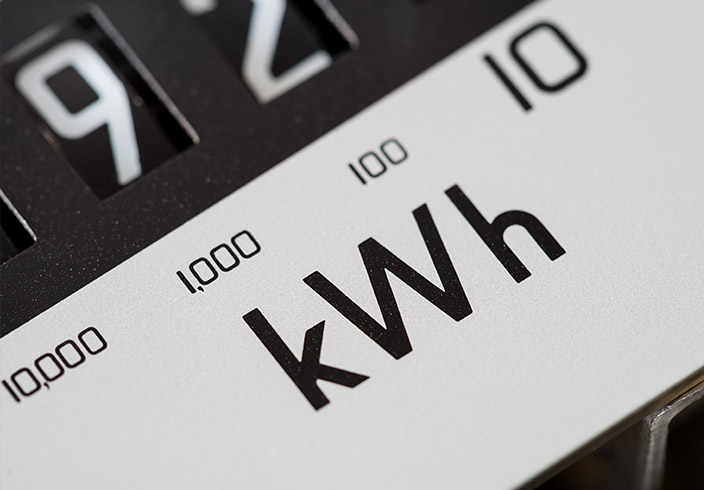 Contador eléctrico para los gastos de energía