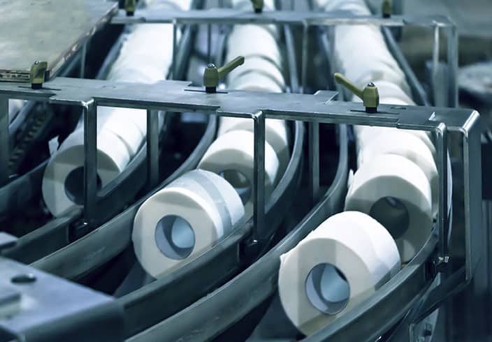 Produktionsanlage in der Papierindustrie